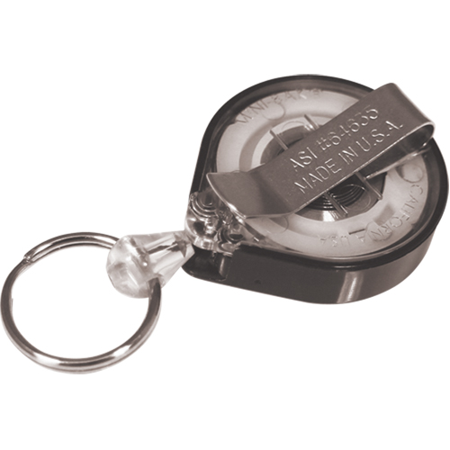 Retractable Mini-Bak&reg; Key Rings, Plastic, 36" Cable, Belt Clip Attachment GTA Hardware Inc