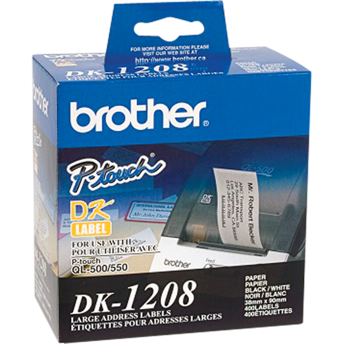 DK Series Address Labels, 1-1/2" W x 3-1/2" L, White GTA Hardware Inc