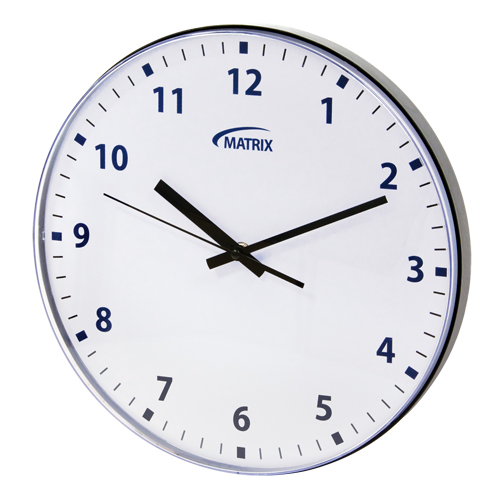 12 H Clock, Analog, Battery Operated, 12-3/4", Black GTA Hardware Inc