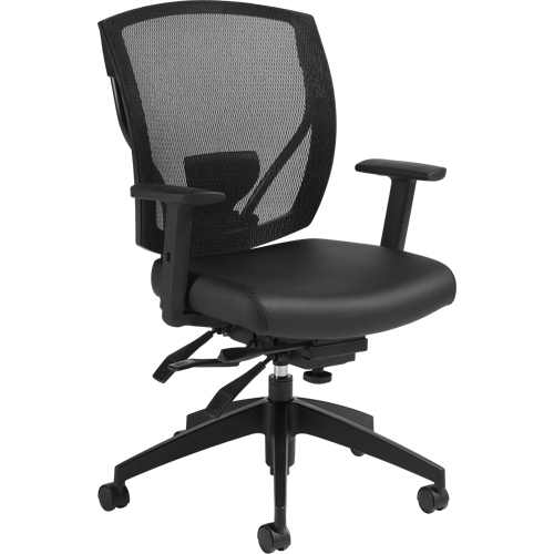 Multi-Tilter Arm Chairs, Vinyl, Black, 300 lbs. Capacity GTA Hardware Inc