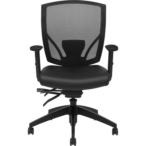 Multi-Tilter Arm Chairs, Vinyl, Black, 300 lbs. Capacity GTA Hardware Inc