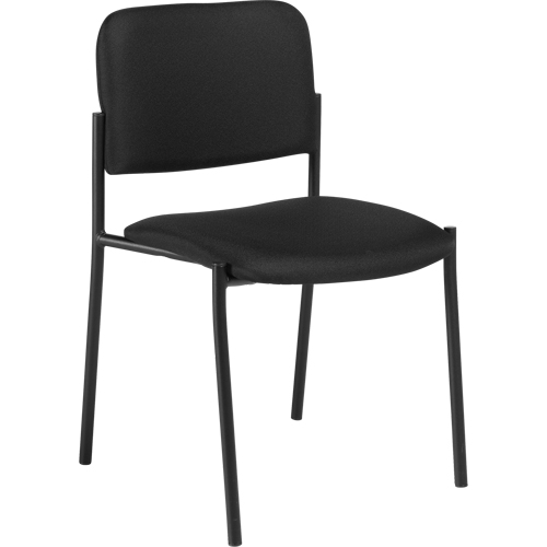 Chaises sans accoudoirs empilables, Tissu, Hauteur 32", Capacit&eacute; 300 lb, Noir GTA Hardware Inc