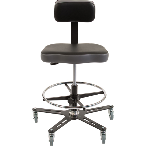 TF160 Industrial Grade Ergonomic Chair, Mobile, Adjustable Height, 300 lbs. Capacity GTA Hardware Inc