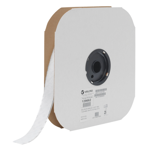 Fastener Tape, Loop, 25 yds x 1", Sew-On, White GTA Hardware Inc