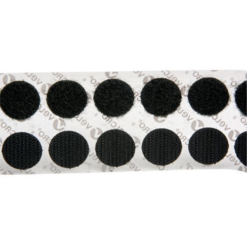 Attaches en jeton, Boucle et crochet, 3/4" dia., Adh&eacute;sif, Noir GTA Hardware Inc