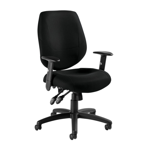 Chaise d'op&eacute;rateur Six 31, Tissu, Noir, Capacit&eacute; 250 lb GTA Hardware Inc