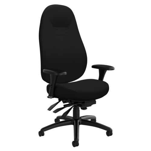 High Back Comfort Chair, Polyester, Black, 300 lbs. Capacity GTA Hardware Inc