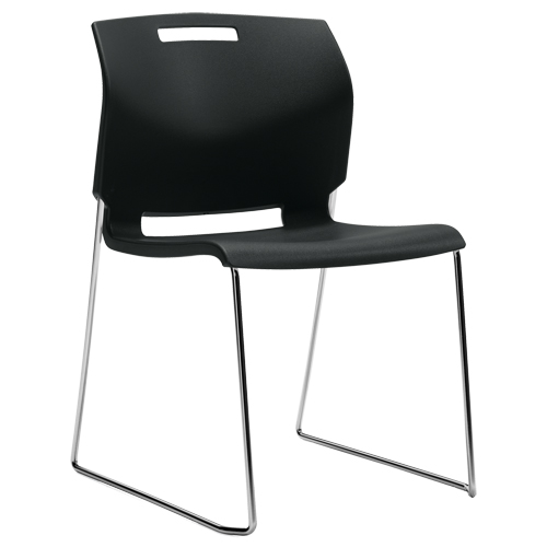 Chair, Plastic, 32-1/2" High, 300 lbs. Capacity, Black GTA Hardware Inc