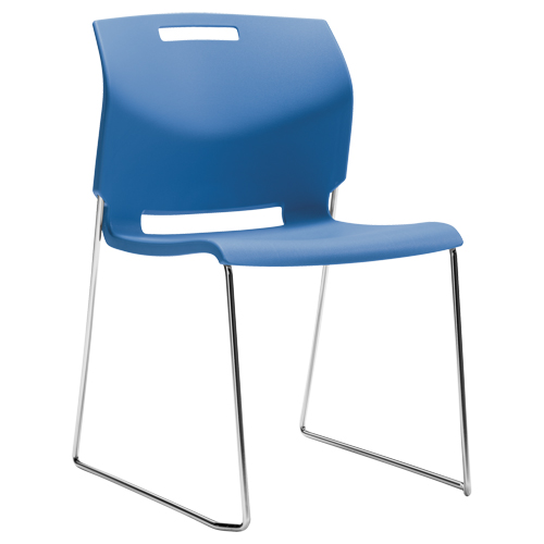 Chair, Plastic, 32-1/2" High, 300 lbs. Capacity, Blue GTA Hardware Inc