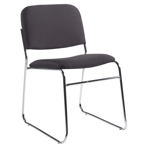 Armless Chair, Fabric, 30" High, 200 lbs. Capacity, Black GTA Hardware Inc