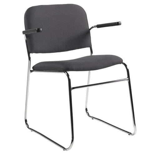 Chair, Fabric, 30" High, 200 lbs. Capacity, Black GTA Hardware Inc