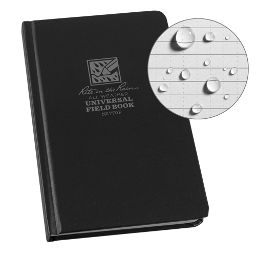 Bound Book, Hard Cover, Black, 160 Pages, 4-5/8" W x 7-1/4" L GTA Hardware Inc