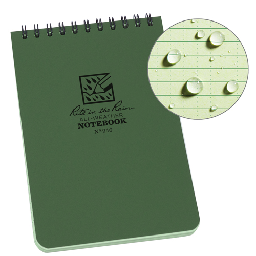 Pocket Top-Spiral Notebook, Soft Cover, Green, 100 Pages, 4" W x 6" L GTA Hardware Inc