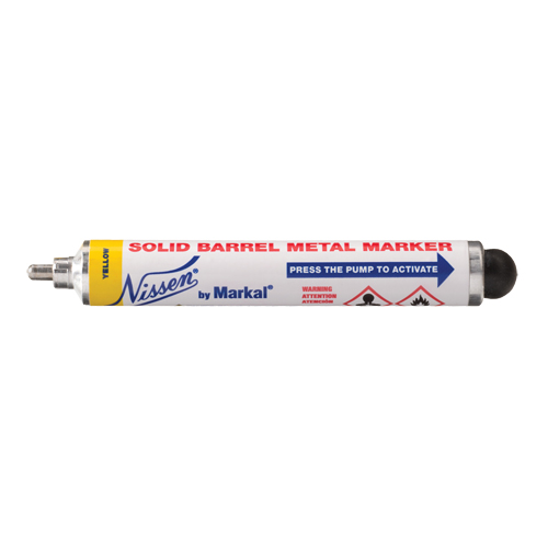 Nissen&reg; Solid Barrel Metal Marker, Liquid, Yellow GTA Hardware Inc