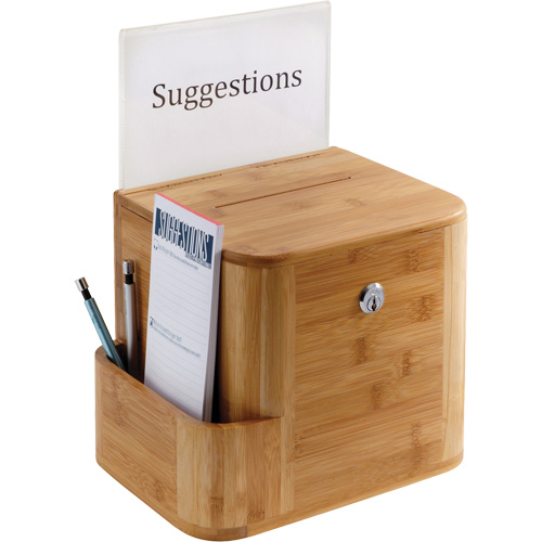 Boîte &agrave; suggestions en bambou GTA Hardware Inc
