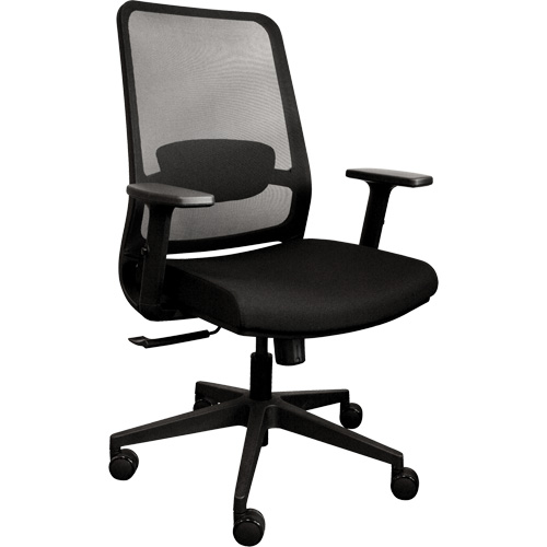 Chaise de bureau ajustable &agrave; basculement synchronis&eacute; s&eacute;rie Activ, Tissu/Mailles, Noir, Capacit&eacute; 275 lb GTA Hardware Inc