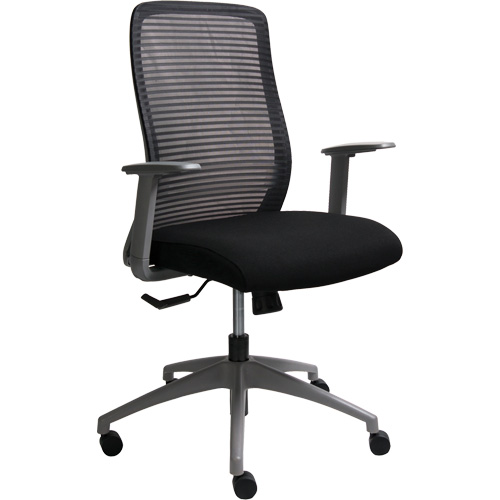 Chaise de bureau ajustable s&eacute;rie Era, Tissu/Mailles, Noir, Capacit&eacute; 275 lb GTA Hardware Inc