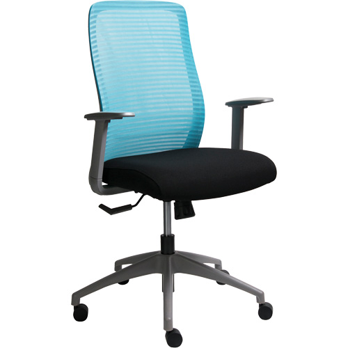 Chaise de bureau ajustable s&eacute;rie Era, Tissu/Mailles, Bleu, Capacit&eacute; 275 lb GTA Hardware Inc