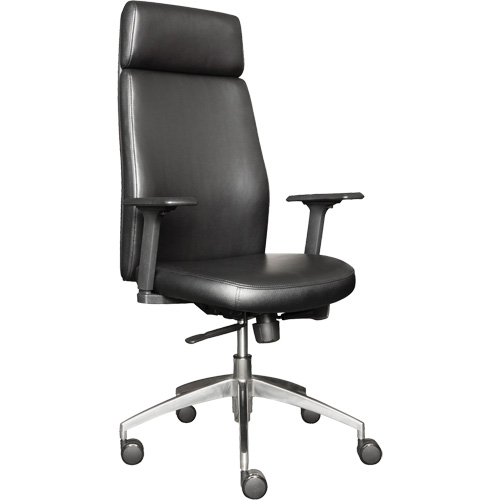 Activ Series High Back Executive Chair, Polyurethane/Vinyl, Black, 275 lbs. Capacity GTA Hardware Inc