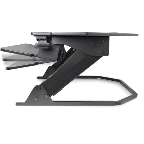Poste de travail assise/debout pour bureau de coin Goya, Mod&egrave;le de bureau, 20" h x 42" la x 37-4/5" p, Noir GTA Hardware Inc