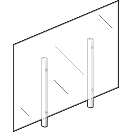 Sneeze Guard, 36" W x 36" H GTA Hardware Inc