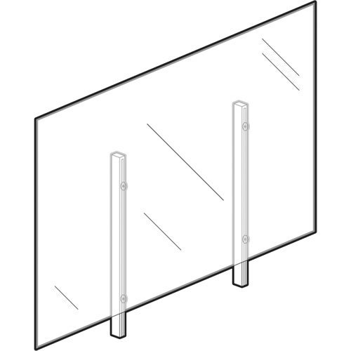 Sneeze Guard, 48" W x 36" H GTA Hardware Inc