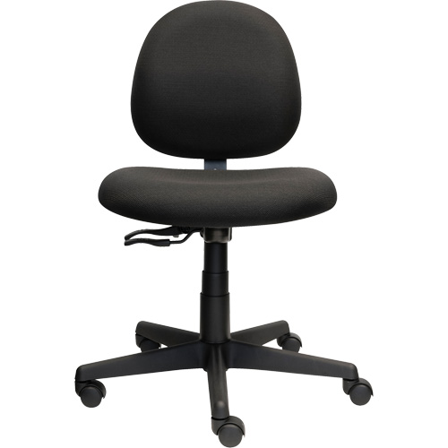 Chaise de travail &agrave; dossier bas Aspen, Tissu, Noir, Capacit&eacute; 275 lb GTA Hardware Inc