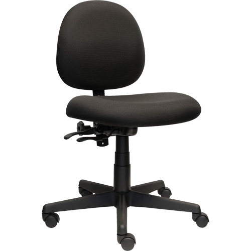 Chaise de travail &agrave; dossier bas Aspen, Tissu, Noir, Capacit&eacute; 275 lb GTA Hardware Inc