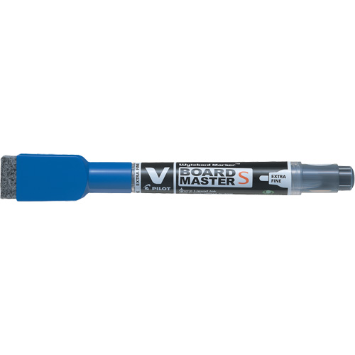 Vboard Master S White Board Marker with Eraser, Blue, Fine Tip GTA Hardware Inc