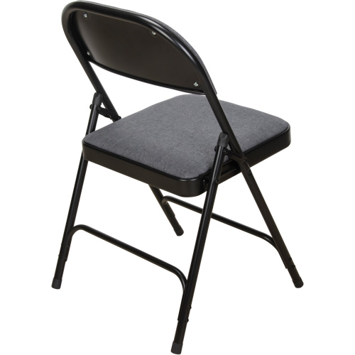 Deluxe Fabric Padded Folding Chair, Steel, Grey, 300 lbs. Weight Capacity GTA Hardware Inc
