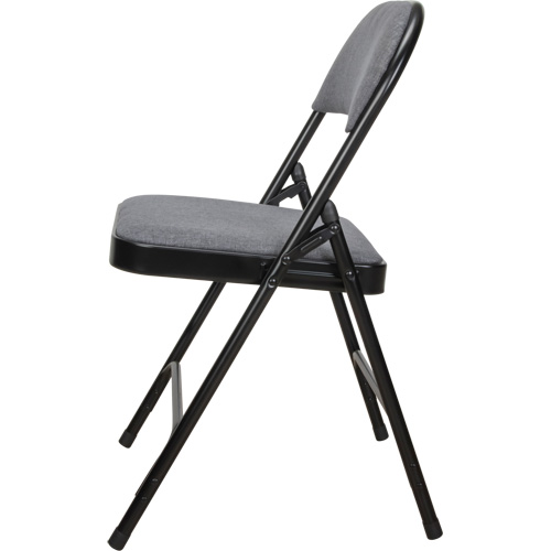 Deluxe Fabric Padded Folding Chair, Steel, Grey, 300 lbs. Weight Capacity GTA Hardware Inc