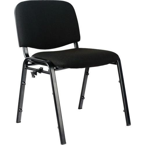 Chaises empilables, Tissu, Hauteur 32", Capacit&eacute; 250 lb, Noir GTA Hardware Inc