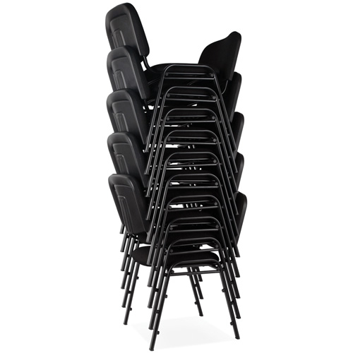 Chaises empilables, Tissu, Hauteur 32", Capacit&eacute; 250 lb, Noir GTA Hardware Inc