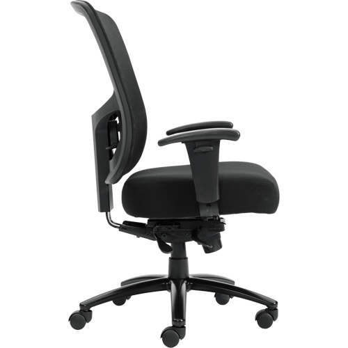 Chaise &agrave; dossier haut avec m&eacute;canisme &agrave; basculement synchronis&eacute; robuste Raven 400, Mailles, Noir, Capacit&eacute; 400 lb GTA Hardware Inc