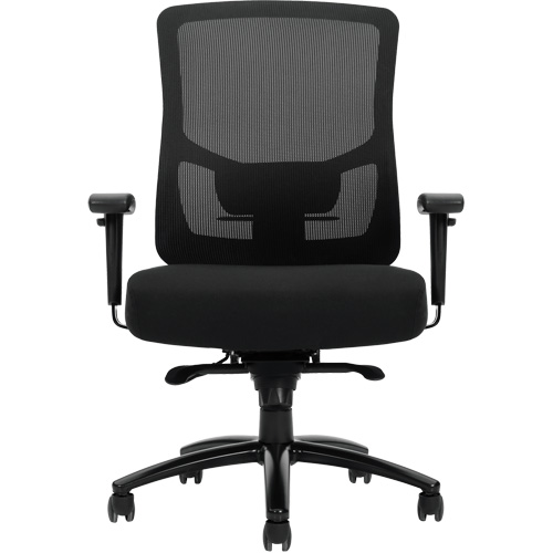Chaise &agrave; dossier haut avec m&eacute;canisme &agrave; basculement synchronis&eacute; robuste Raven 400, Mailles, Noir, Capacit&eacute; 400 lb GTA Hardware Inc