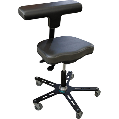 VEGA-T Ergonomic Industrial Chair, Mobile, Adjustable Height, 280 lbs. Capacity GTA Hardware Inc