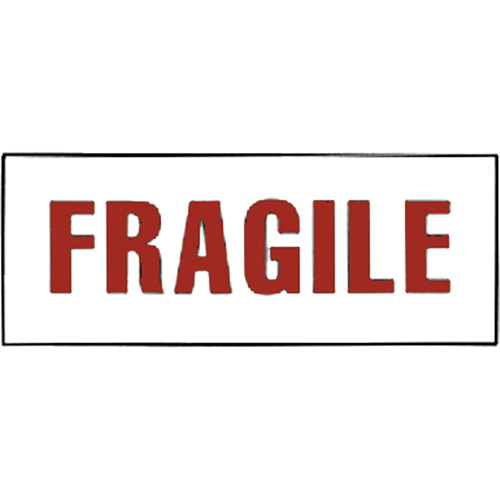 &eacute;tiquettes pour traitement sp&eacute;cial Fragile, 6" lo x 2" la, Rouge/blanc GTA Hardware Inc
