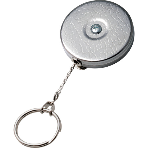 Original Series Retractable Keychain, Chrome, 24" Cable, Belt Clip Attachment GTA Hardware Inc