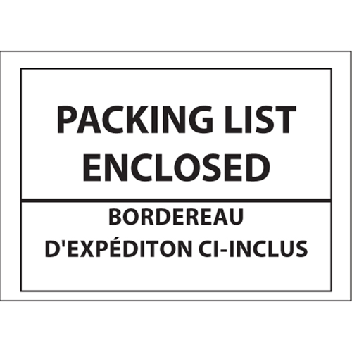 Pochettes pour bordereau d'exp&eacute;dition, 4" lo x 5" la, Style Insertion par l'arri&egrave;re GTA Hardware Inc