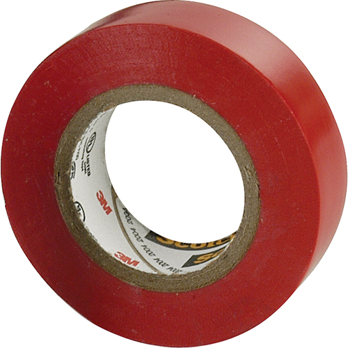 Rubans en vinyle pour codage en couleurs 35 Scotch, 12,7 mm (1/2") x 6,1 m (20'), Rouge, 7 mils GTA Hardware Inc