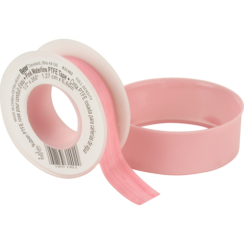 Teflon&reg; Tape - Water Lines Thread, 260" L x 1/2" W, Pink GTA Hardware Inc