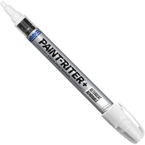 Marqueur &agrave; peinture nettoyable au d&eacute;tergent Paint-Riter+, Liquide, Blanc GTA Hardware Inc