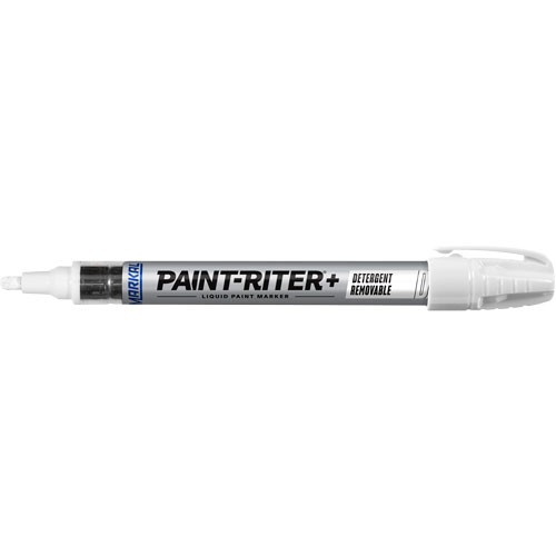 Marqueur &agrave; peinture nettoyable au d&eacute;tergent Paint-Riter+, Liquide, Blanc GTA Hardware Inc