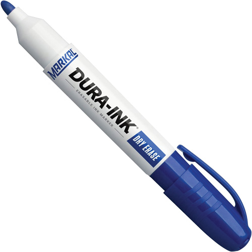 Marqueurs &agrave; essuyage &agrave; sec Dura-Ink, Bleu, Pointe Ronde GTA Hardware Inc