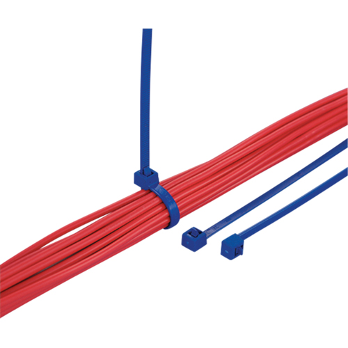 Metal Detectable Cable Ties, 15-2/5" L, 50 lbs. Tensile Strength GTA Hardware Inc