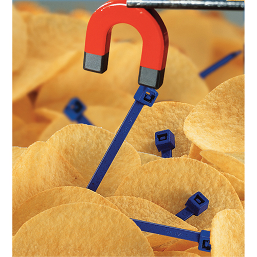 Metal Detectable Cable Ties, 15-2/5" L, 50 lbs. Tensile Strength GTA Hardware Inc