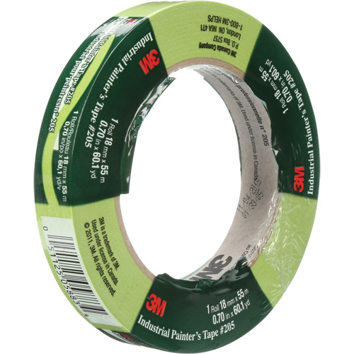 Industrial Painter's Tape 205, 18 mm (3/4") x 55 m (180'), Green GTA Hardware Inc