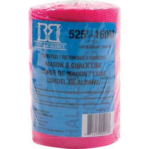 Corde pour maçon/ligne de craie, 525', Nylon GTA Hardware Inc