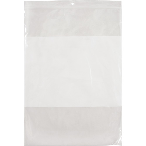 White Block Poly Bags, Reclosable, 12" x 9", 2 mils GTA Hardware Inc