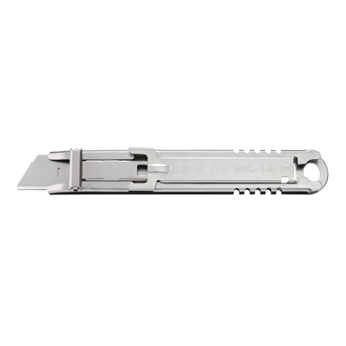 Self-Retracting Safety Knife, 14.5 mm, Stainless Steel, Stainless Steel Handle GTA Hardware Inc